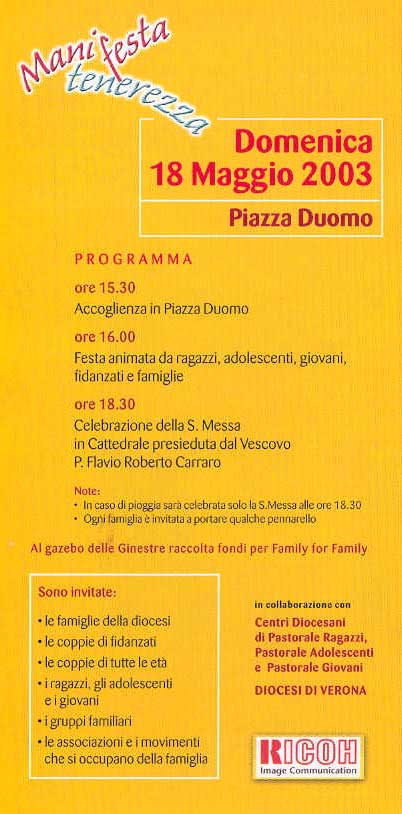 18/05/2003: Mani-Festa Tenerezza